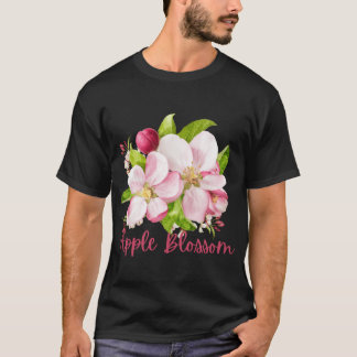 Arkansas State Apple Blossom Flower Watercolor Sti T-Shirt