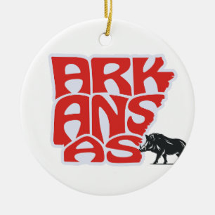 Arkansas State Christmas Tree Ornament