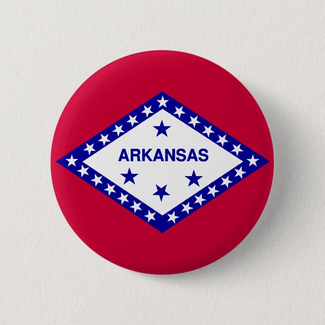 Arkansas State Flag 6 Cm Round Badge (Front)