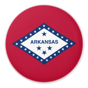 Arkansas State Flag Ceramic Knob