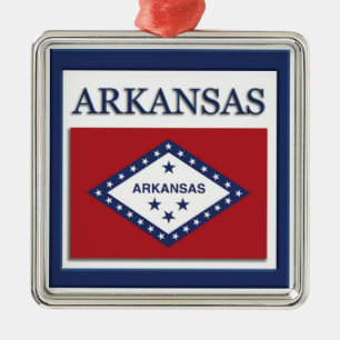 Arkansas State Flag Christmas Ornament