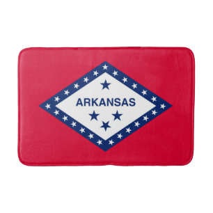 Arkansas State Flag Design Bath Mat