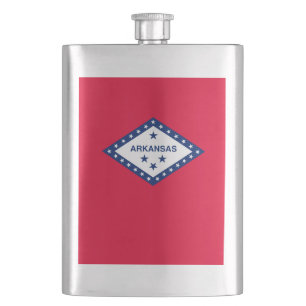 Arkansas State Flag Design Hip Flask