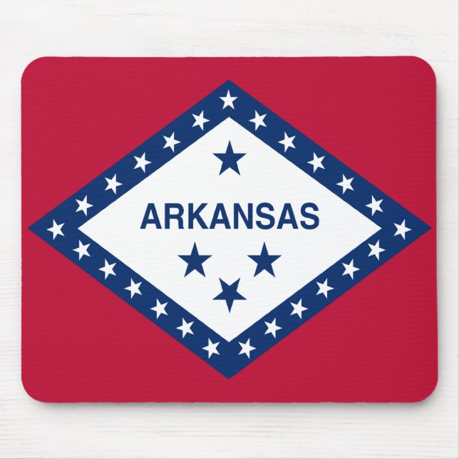Arkansas State Flag Mouse Mat (Front)