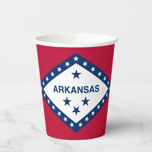 Arkansas State Flag Paper Cups