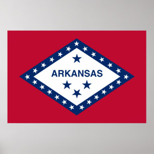 Arkansas State Flag Poster