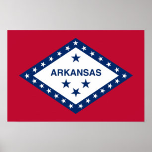 Arkansas State Flag Poster
