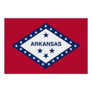Arkansas State Flag Poster