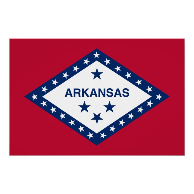 Arkansas State Flag Poster (Front)