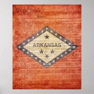 Arkansas State Flag Poster