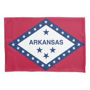 Arkansas State Flag Print Patriotc Pillowcase