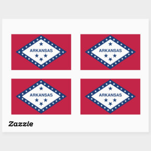 Arkansas State Flag Rectangular Sticker