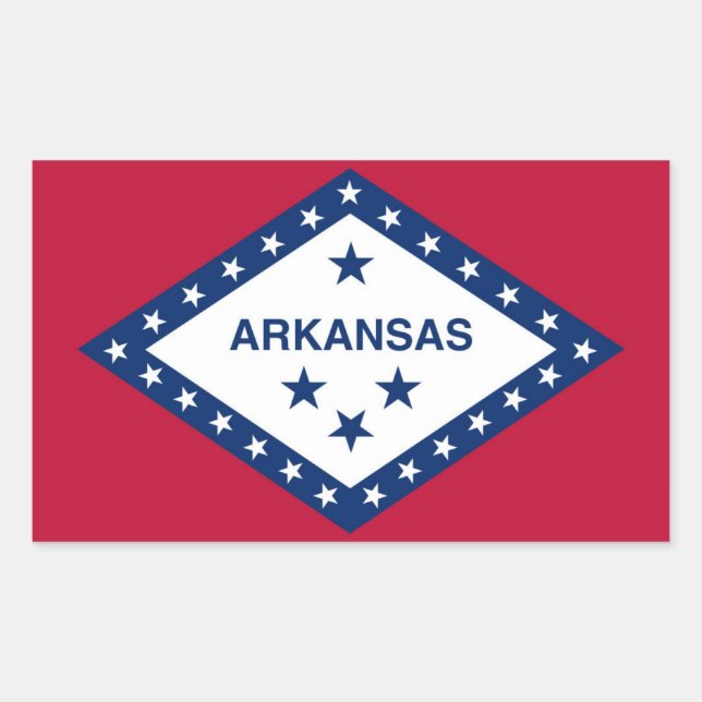 Arkansas State flag Rectangular Sticker (Front)
