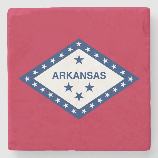 Arkansas State Flag Stone Coaster (Front)