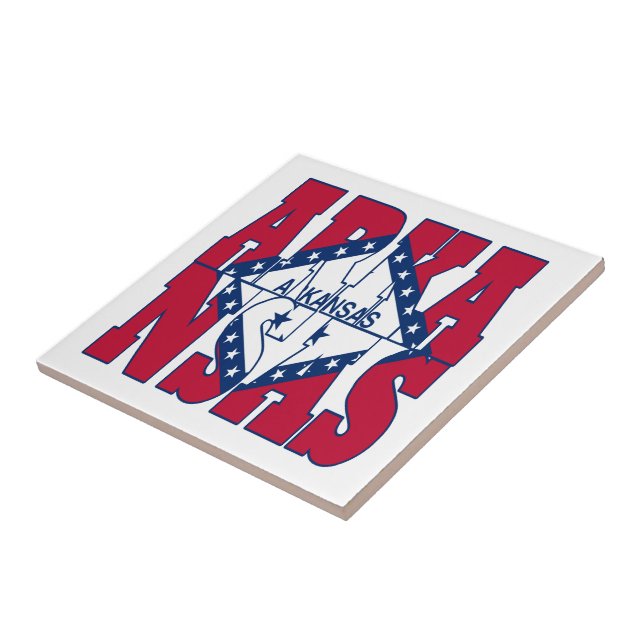 Arkansas state flag text tile (Side)
