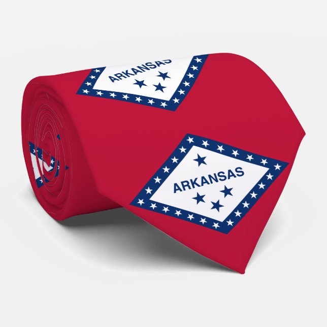 Arkansas State Flag Tie (Rolled)