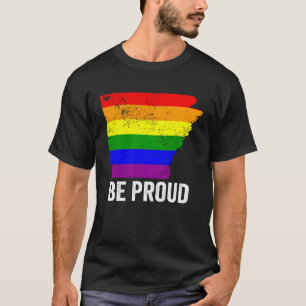Arkansas State Gay Pride Flag LGBT Lesbian Bisexua T-Shirt