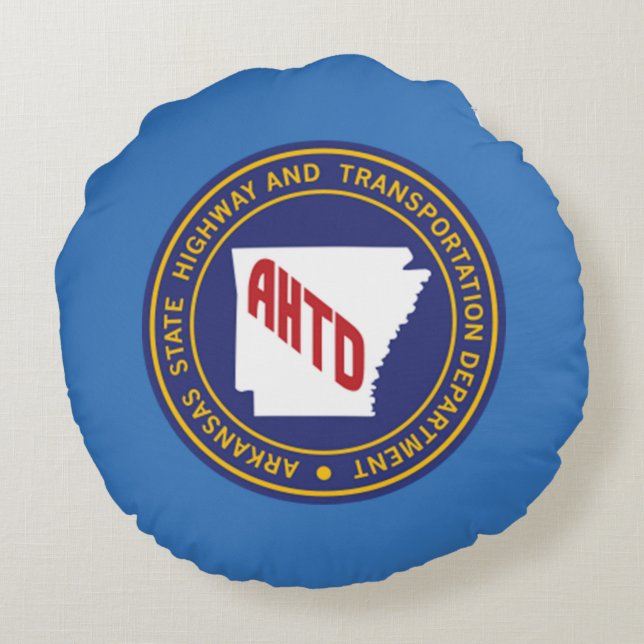 Arkansas State Highway and Transportation Round Cushion (Back)