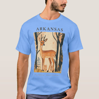 ARKANSAS State Mammal Whitetailed Deer T-Shirt
