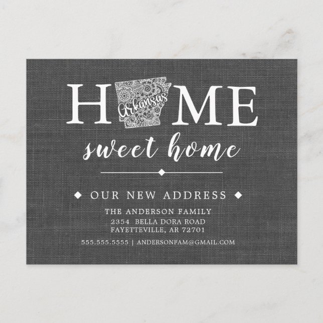 ARKANSAS State Moving Announcement Post Card (Front)