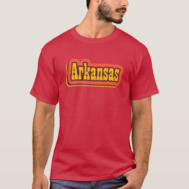 Arkansas State of America Retro Typography Oversiz T-Shirt (Front)