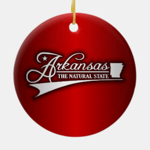 Arkansas State of Mine Ceramic Tree Decoration