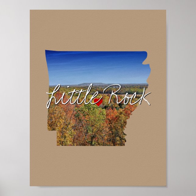 Arkansas State Photo insert and town name Poster (Front)