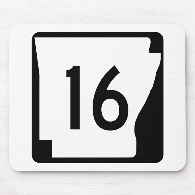 Arkansas State Route 16 Mouse Mat (Front)