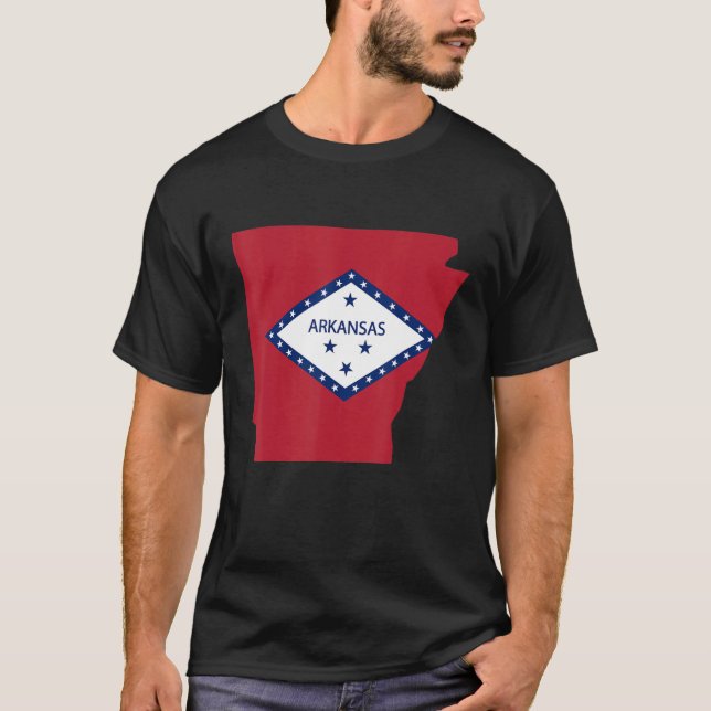 Arkansas State Shape Flag T-Shirt (Front)