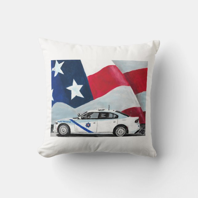 Arkansas State Trooper pillow (Front)