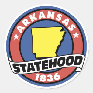 Arkansas Statehood Gifts and Tees Classic Round Sticker