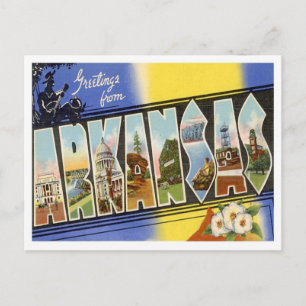 Arkansas States Postcard