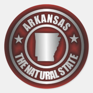 "Arkansas Steel" Stickers (Red)