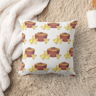 Arkansas Style Cheese Dip Nacho Chips Foodie Snack Cushion