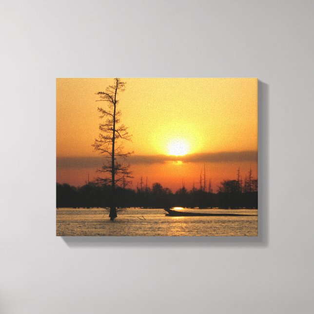 Arkansas Sunrise on Millwood Lake Canvas Print (Front)