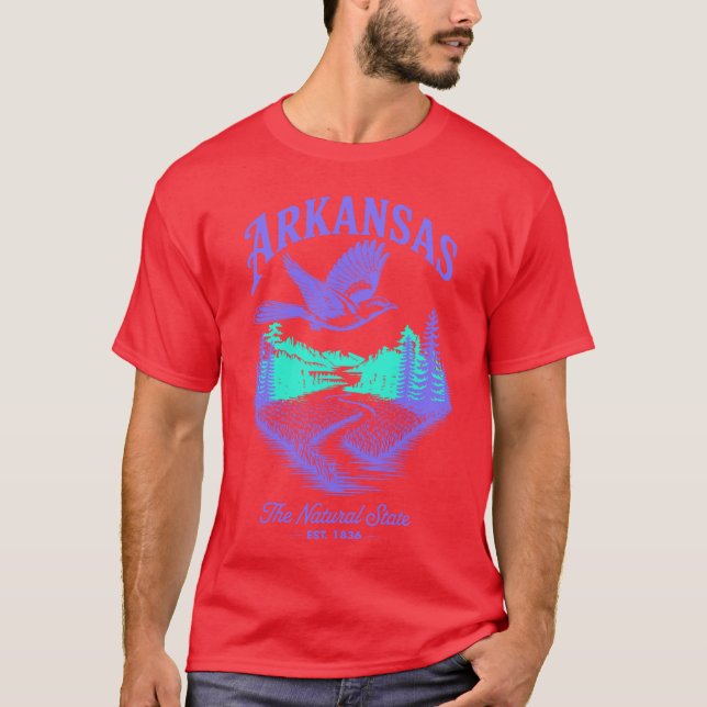 Arkansas The Natural State Est 1836 T-Shirt (Front)