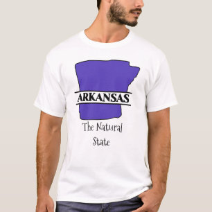 Arkansas The Natural State US state map  T-Shirt