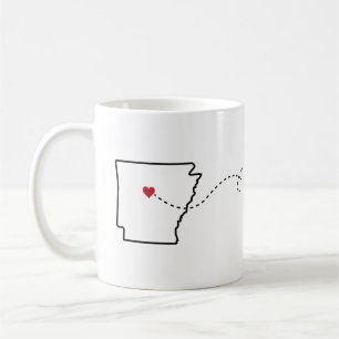 Arkansas to California - Heart2Heart Coffee Mug