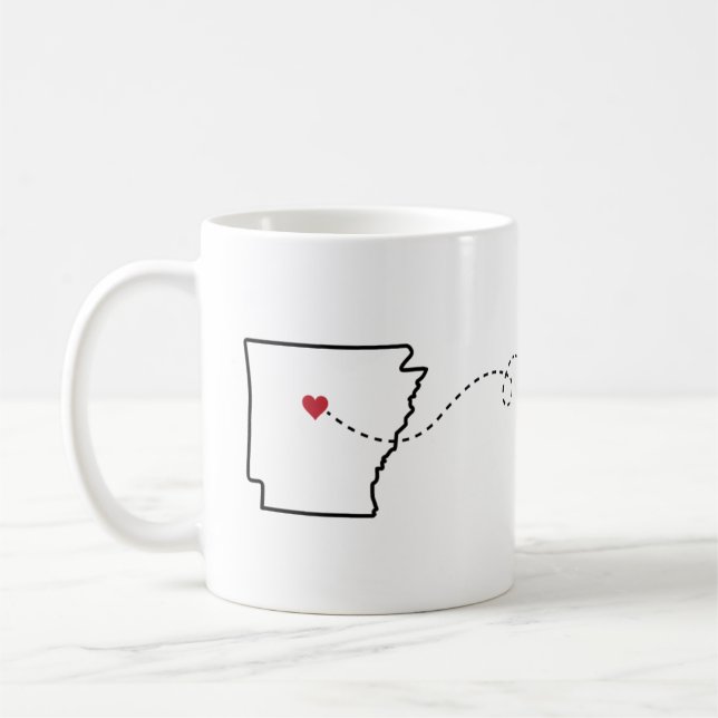 Arkansas to Colorado - Heart2Heart Coffee Mug (Left)