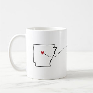 Arkansas to Indiana - Heart2Heart Coffee Mug