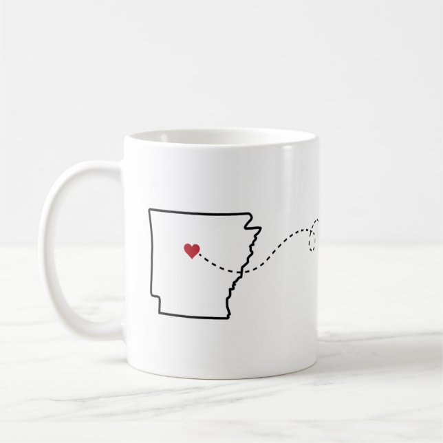 Arkansas to Minnesota - Heart2Heart Coffee Mug (Left)