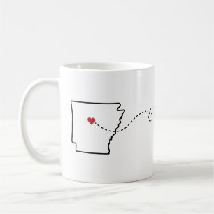 Arkansas to Oregon - Heart2Heart Coffee Mug