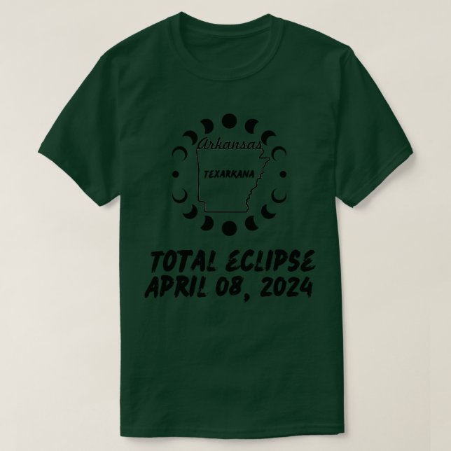 Arkansas Total Eclipse 2024 TShirt (Design Front)