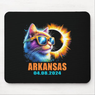 Arkansas Total Solar Eclipse 2024 Cat Solar Eclips Mouse Mat