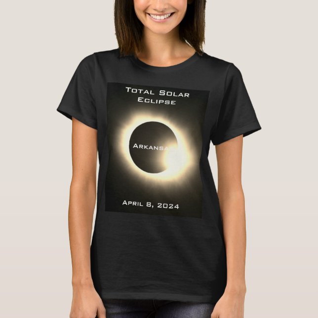 Arkansas Total solar eclipse April 8, 2024 T-Shirt (Front)