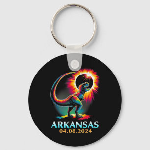 Arkansas Totality Total Solar Eclipse 2024 T Rex D Key Ring