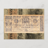 Arkansas Treasury Civil War Antique Money
