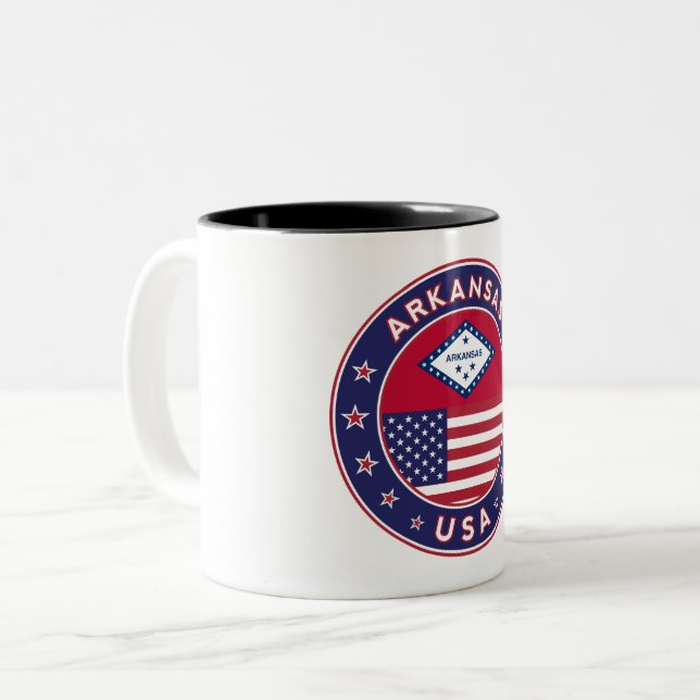 Arkansas Two-Tone Coffee Mug (Front Left)