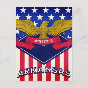 Arkansas USA Flag Postcard