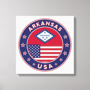 Arkansas, USA states Canvas Print
